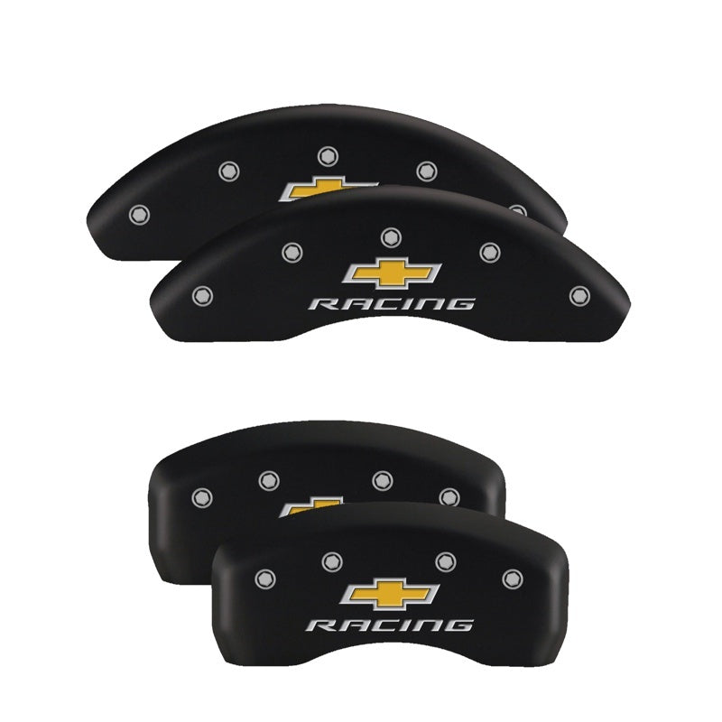 MGP 4 Caliper Covers Engraved Front & Rear Gen 5/RS Red finish silver ch - MGP 14033SRS5RD