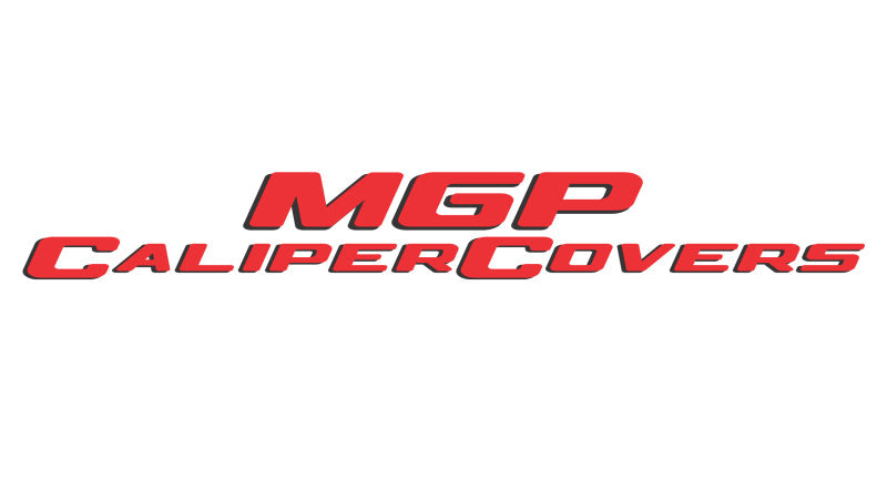 MGP Front set 2 Caliper Covers Engraved Front Silverado Red finish silver ch - MGP 14207FSILRD