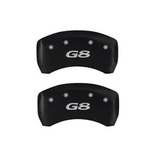 Load image into Gallery viewer, MGP 4 Caliper Covers Engraved Front Pontiac Engraved Rear G8 Red finish silver ch - MGP 18011SPG8RD
