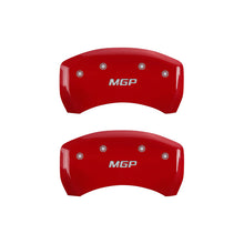 Load image into Gallery viewer, MGP 4 Caliper Covers Engraved Front &amp; Rear MGP Red finish silver ch - MGP 22210SMGPRD