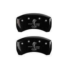 Load image into Gallery viewer, MGP Rear set 2 Caliper Covers Engraved Rear GT500 Shelby &amp; Cobra Black finish silver ch - Black Ops Auto Works