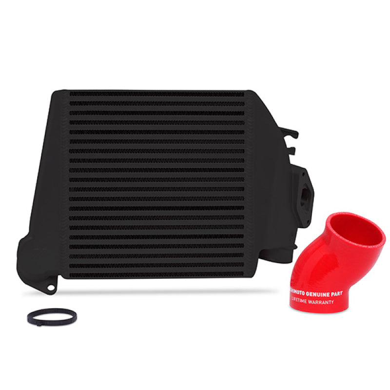 Mishimoto 08-14 Subaru WRX Top-Mount Intercooler Kit - Powder Coated Black & Red Hoses - Black Ops Auto Works