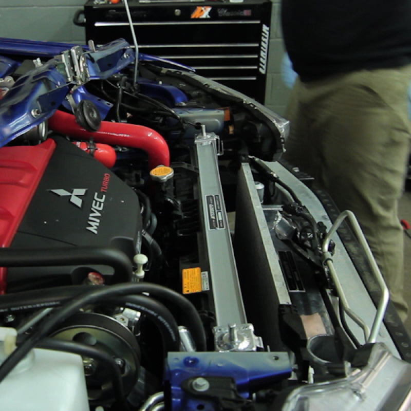 Mishimoto 08+ Mitsubishi Lancer Evo X / 08+ Lancer Ralliart Manual X-LINE (Thicker Core) Aluminum Ra - Black Ops Auto Works