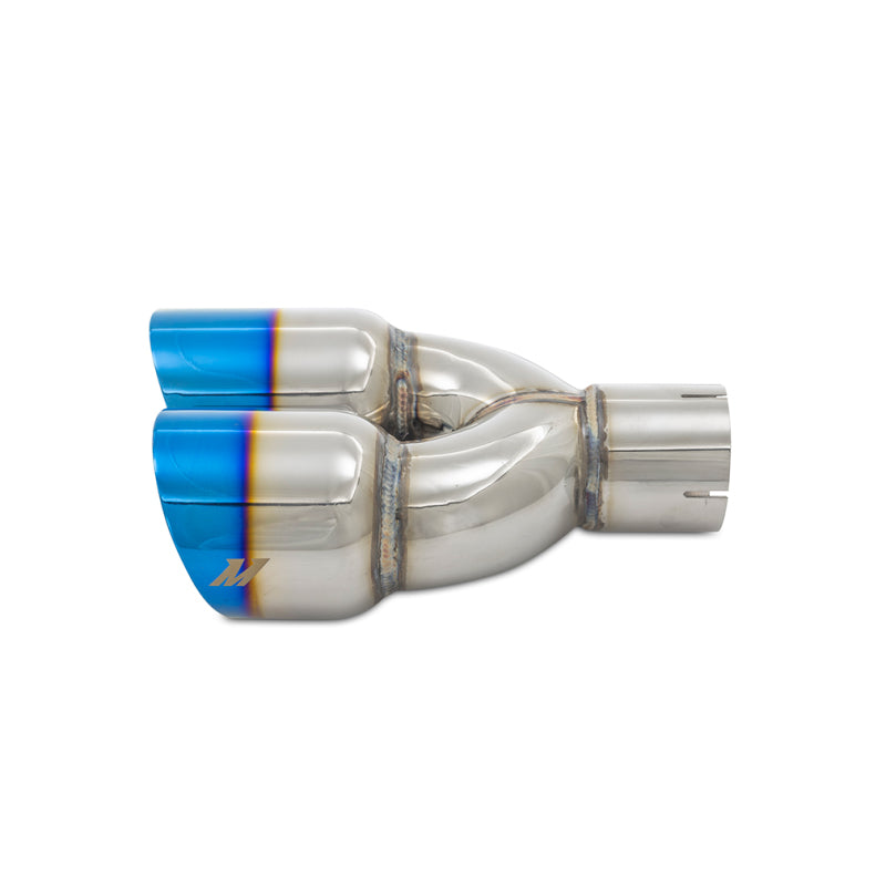 Mishimoto Mishimoto Dual Offset Tips 2.5in Inlet 3in Outlet Slash Cut - Burnt