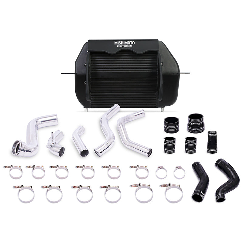 Mishimoto Mishimoto 2011-2014 Ford F-150 EcoBoost Black Intercooler w/ Polished Pipes