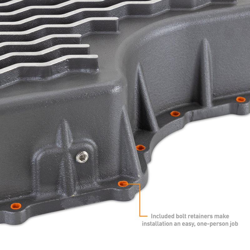 Mishimoto Mishimoto 2011+ Powerstroke 6R140 Transmission Pan - Cast - GR