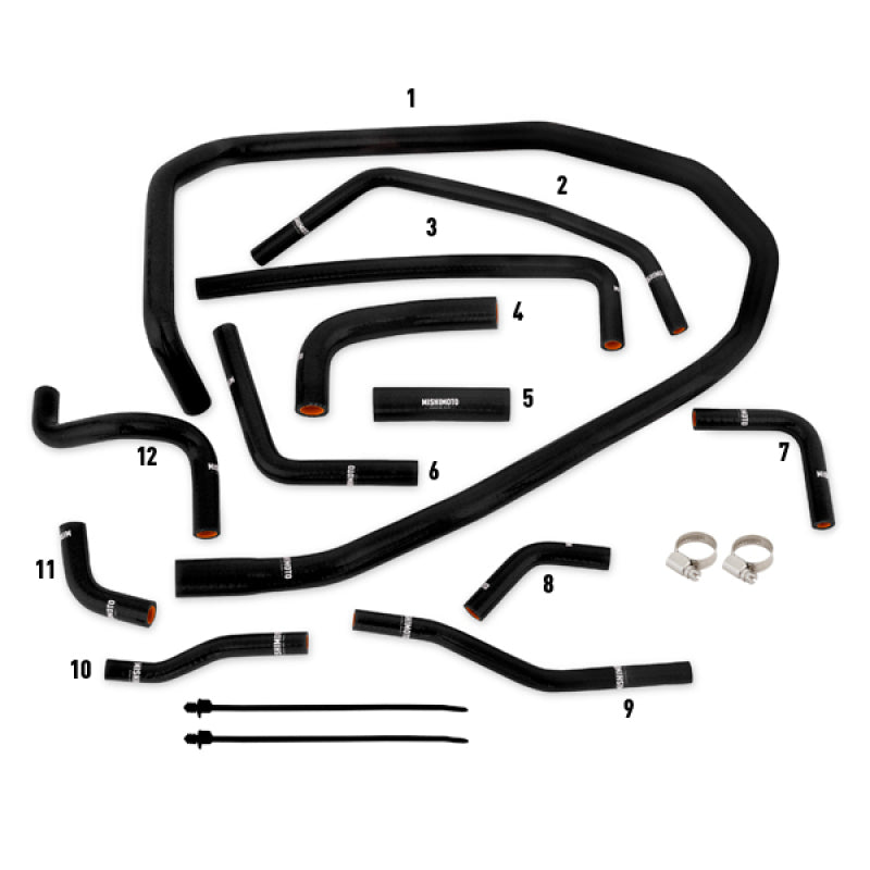 Mishimoto Mishimoto 2015 Subaru WRX Black Silicone Radiator Coolant Ancillary Hoses Kit
