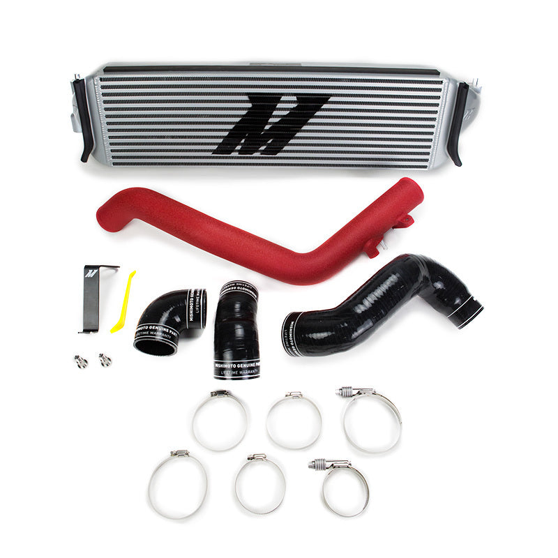Mishimoto Mishimoto 2017+ Honda Civic Type R Intercooler Kit - Silver Intercooler Red Piping