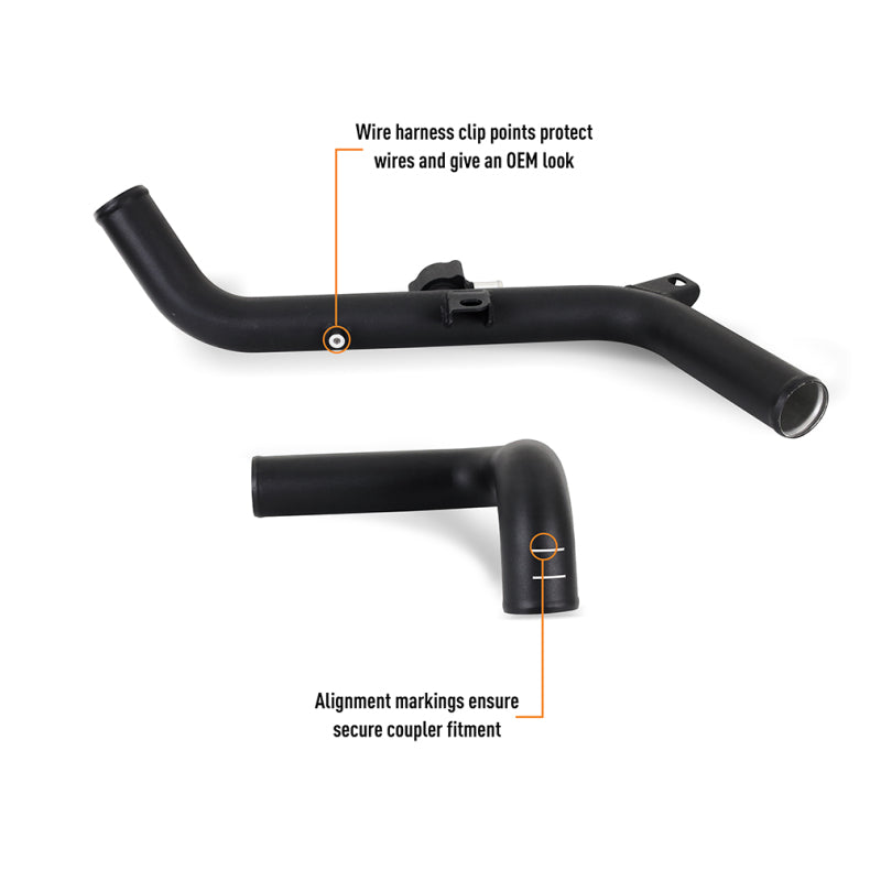 Mishimoto Mishimoto 2021+ Ford Bronco 2.7L High-Mount Intercooler Pipe Upgrade Kit - Wrinkle Black