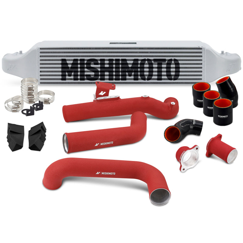 Mishimoto Mishimoto 2022+ Honda Civic 1.5T Intercooler Kit - Silver Intercooler - Red Pipes