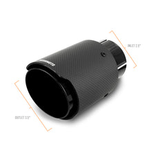 Load image into Gallery viewer, Mishimoto Mishimoto 2x Carbon Fiber Muffler Tip 2.5in Inlet 3.5in Outlet Black