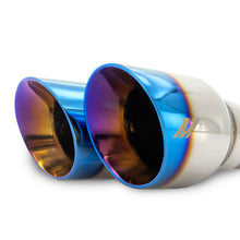 Load image into Gallery viewer, Mishimoto Mishimoto Dual Offset Tips 2.5in Inlet 3in Outlet Slash Cut - Burnt