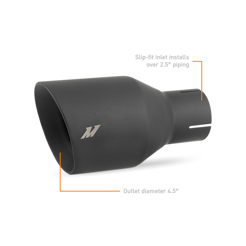 Mishimoto Mishimoto Clamp-on Double Wall Exhaust Tip 2.5 Inlet Slash Cut