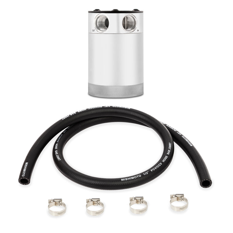 Mishimoto Mishimoto Compact Baffled Oil Catch Can - 2-Port - Polished