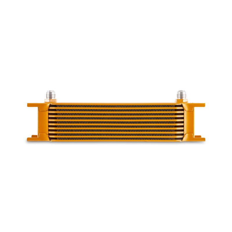 Mishimoto 10-row oil cooler gold full view