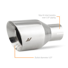 Load image into Gallery viewer, Mishimoto Mishimoto Clamp-on Double Wall Exhaust Tip 2.5 Inlet Slash Cut - polished