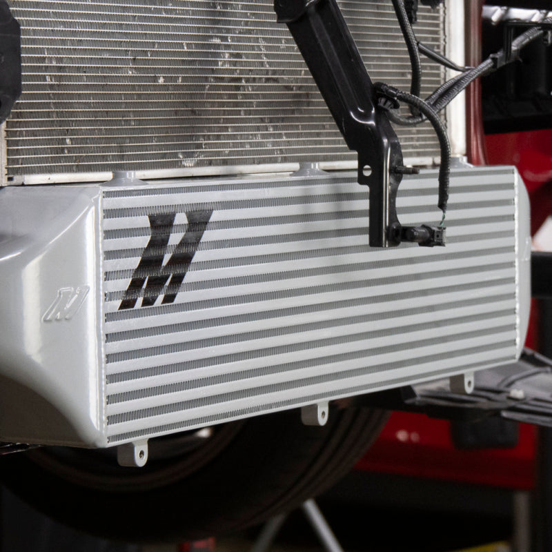 Mishimoto red intercooler piping installed on Toyota GR Corolla engine bay