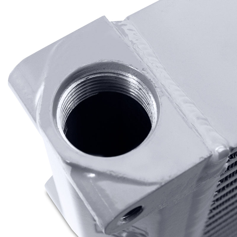 Mishimoto Mishimoto Heavy-Duty Oil Cooler - 17in. Same-Side Outlets - Silver