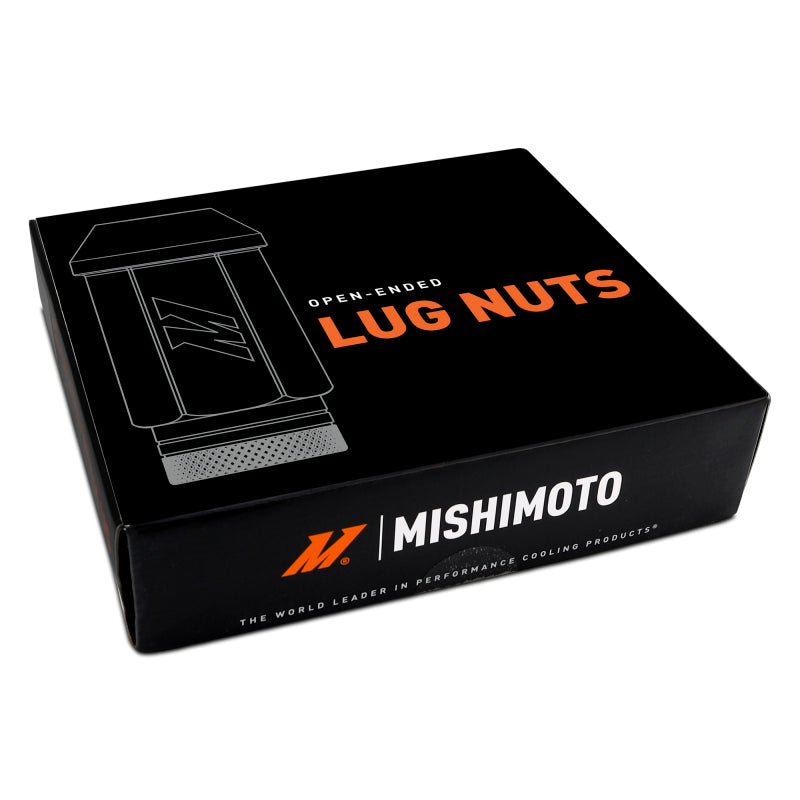 Mishimoto open-ended locking lug nuts retail packaging box