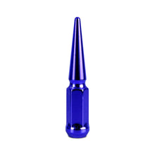 Load image into Gallery viewer, Mishimoto Mishimoto Steel Spiked Lug Nuts M14 x 1.5 24pc Set Blue - Mishimoto MMLG-SP1415-24BL