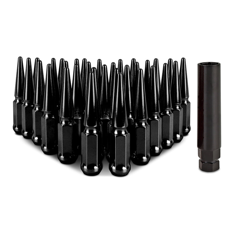 Mishimoto Mishimoto Mishimoto Steel Spiked Lug Nuts M14 x 1.5 32pc Set Black