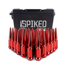 Load image into Gallery viewer, Mishimoto Mishimoto Mishimoto Steel Spiked Lug Nuts M14 x 1.5 32pc Set Red