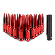 Load image into Gallery viewer, Mishimoto Mishimoto Mishimoto Steel Spiked Lug Nuts M14 x 1.5 32pc Set Red