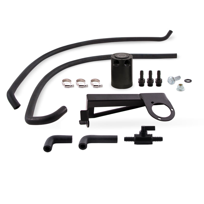 Mishimoto 2016+ Ford Focus RS Baffled Oil Catch Can Kit - Black - Mishimoto MMBCC-RS-16PBE2