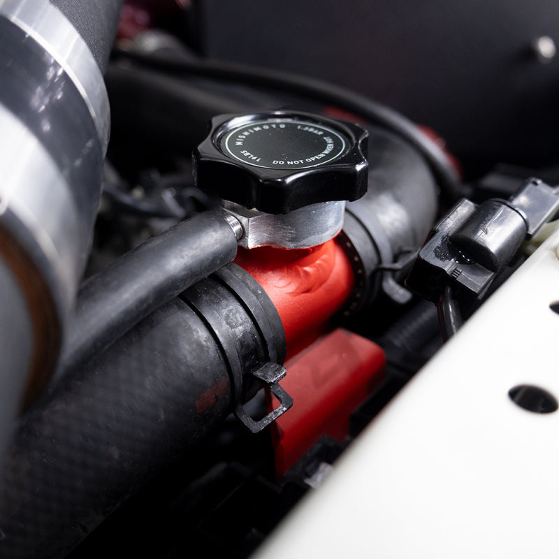 Mishimoto 08-15 Mitsubishi Lancer Evo X Coolant Fill Inlet - Black - Mishimoto MMFN-EVO-BK