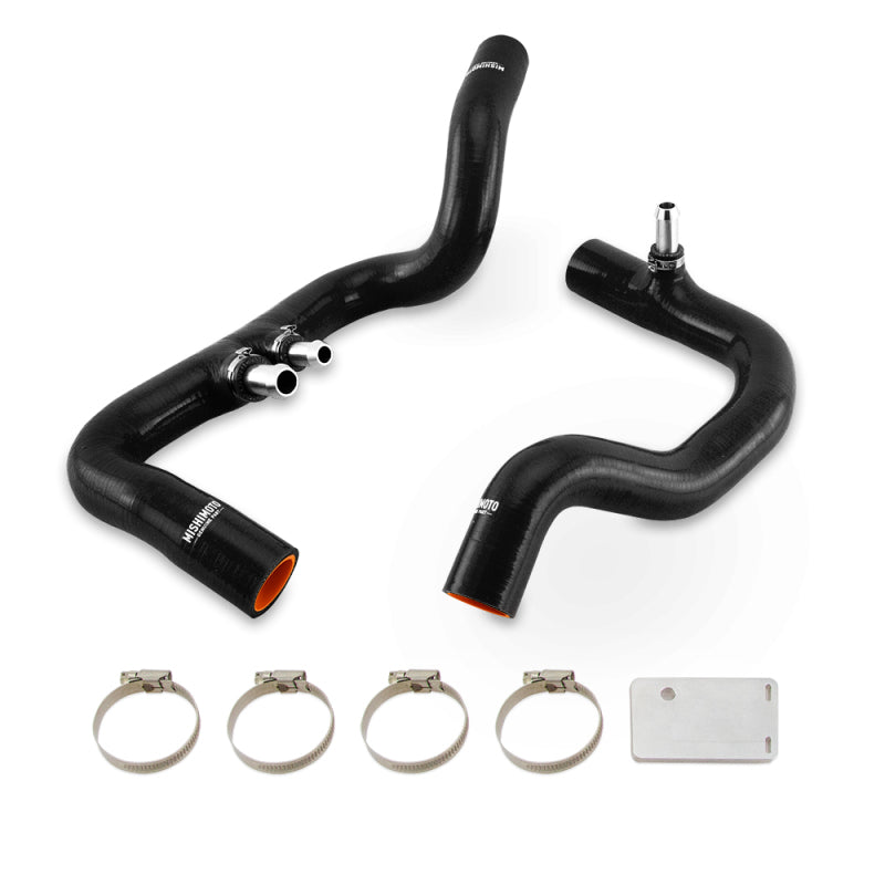 Mishimoto 2018+ Jeep Wrangler JL / Gladiator JT 3.6L AT Black Silicone Radiator Coolant Hose Kit - Mishimoto MMHOSE-JLP-18ABK