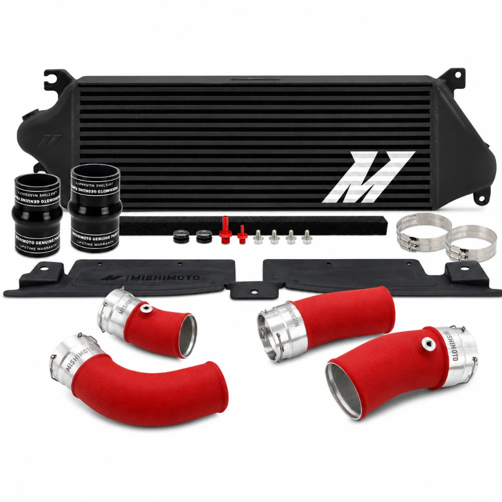 Mishimoto 24+ Tacoma Performance Intercooler Kit - BK Cooler - RD Pipes - Mishimoto MMINT-TAC-24KBKRD