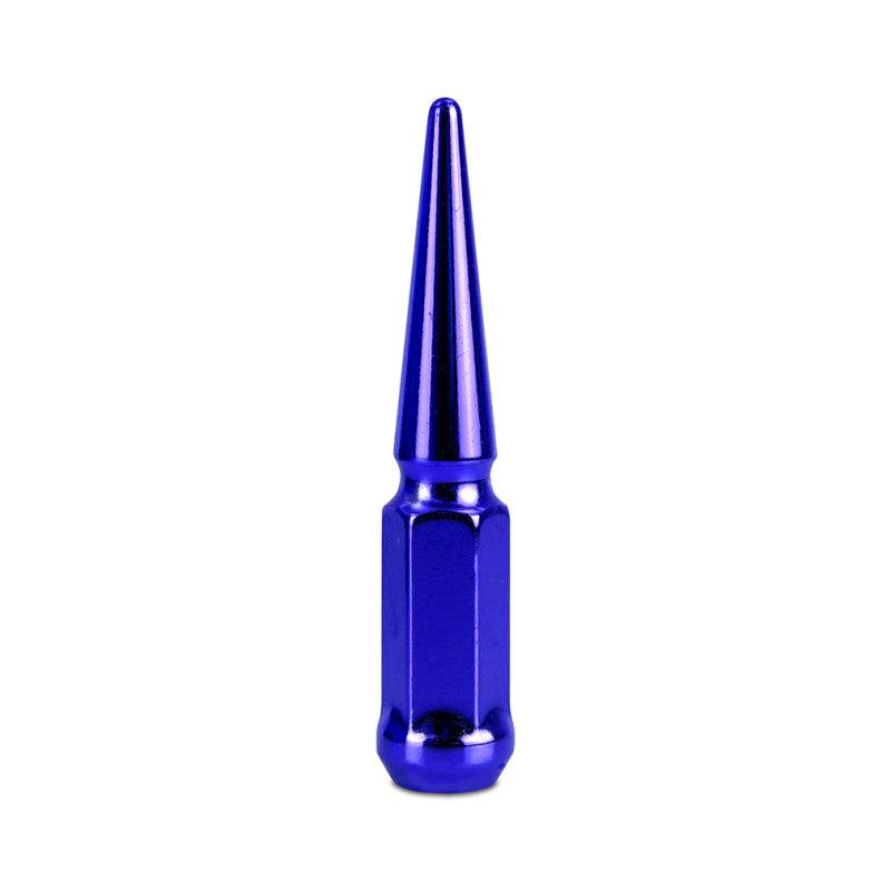 Mishimoto Mishimoto Steel Spiked Lug Nuts M14 x 1.5 24pc Set Blue - Mishimoto MMLG-SP1415-24BL