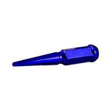 Load image into Gallery viewer, Mishimoto Mishimoto Steel Spiked Lug Nuts M14 x 1.5 24pc Set Blue - Mishimoto MMLG-SP1415-24BL