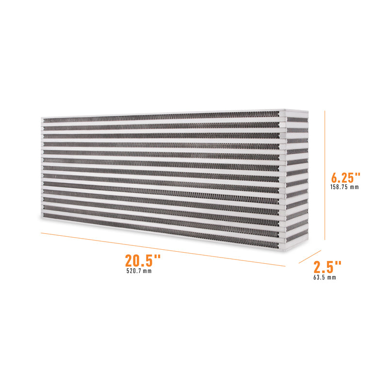 Mishimoto MMUIC-15 Universal Air-to-Air Race Intercooler Core 20.5 in x 6.25 in x 2.5 in Bar-and-Plate - Mishimoto MMUIC-15