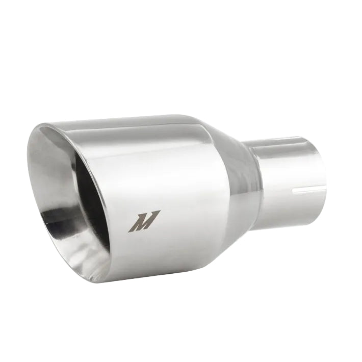 Mishimoto Mishimoto Clamp-on Double Wall Exhaust Tip 2.5 Inlet Slash Cut - polished