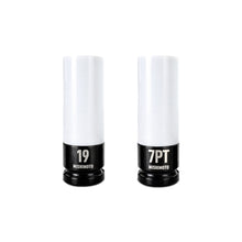 Load image into Gallery viewer, Mishimoto black locking lug nuts shown with the non-marring sockets