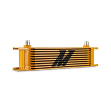 Load image into Gallery viewer, Mishimoto 10-row oil cooler gold full view