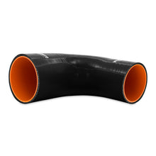 Load image into Gallery viewer, Mishimoto Mishimoto Silicone Reducer Coupler 90 Degree 3.5in to 4in - Black