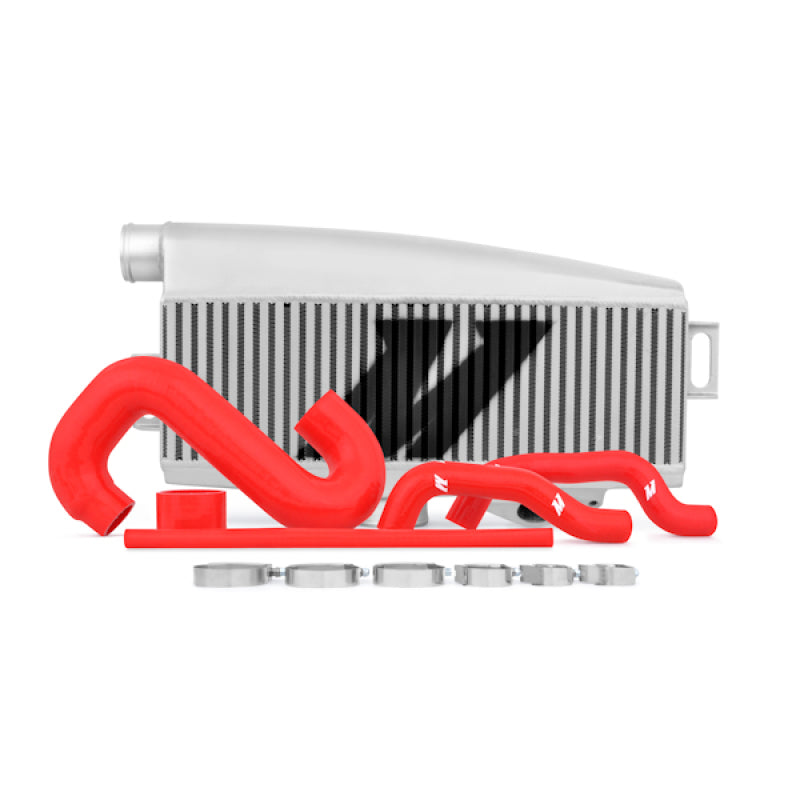 Mishimoto Mishimoto Subaru 02-07 WRX/04-07 STi Top-Mount Intercooler Kit - Powder Coated Silver & Red Hoses