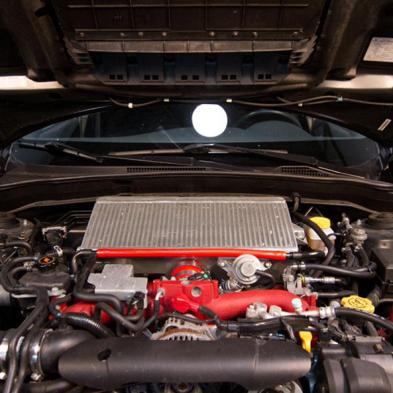 Mishimoto Subaru 08-15 WRX STi Top-Mount Intercooler Kit - Powder Coated Black & Red Hoses - Black Ops Auto Works