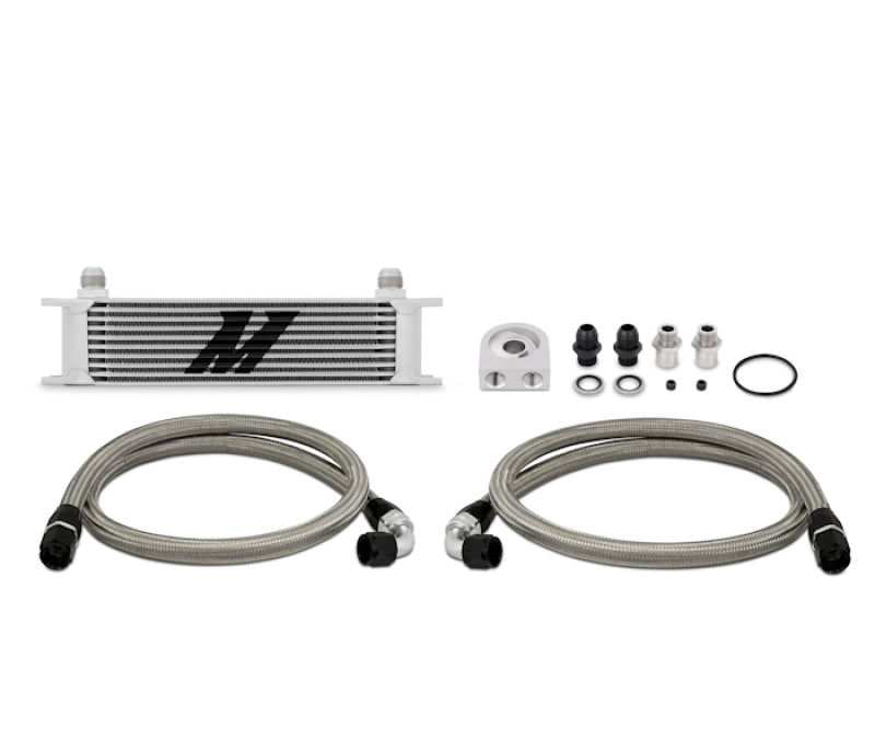 Mishimoto Mishimoto Universal 10 Row Oil Cooler Kit (Metal Braided Lines)