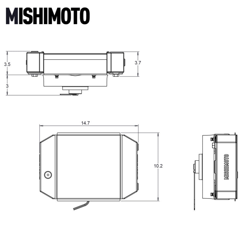 Mishimoto Mishimoto Universal Drag Race Performance Aluminum Radiator - Black