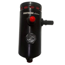 Load image into Gallery viewer, Front view of C6 Z Mild PCV catch can with sight glass and -Quick connect