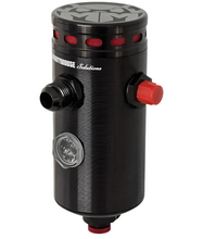 Load image into Gallery viewer, Front view of C6 Z wild PCV catch can with sight glass and -6AN fittings