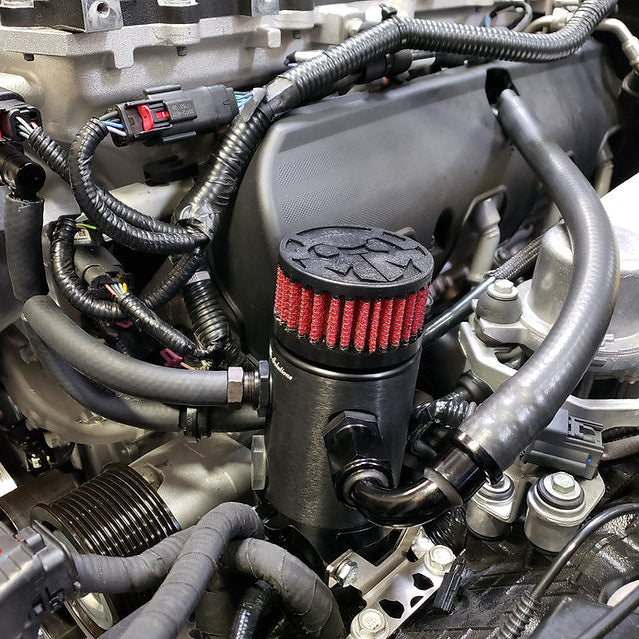 Overview of C7 Z06 Wild PCV kit with ported fitting and -12AN inlet