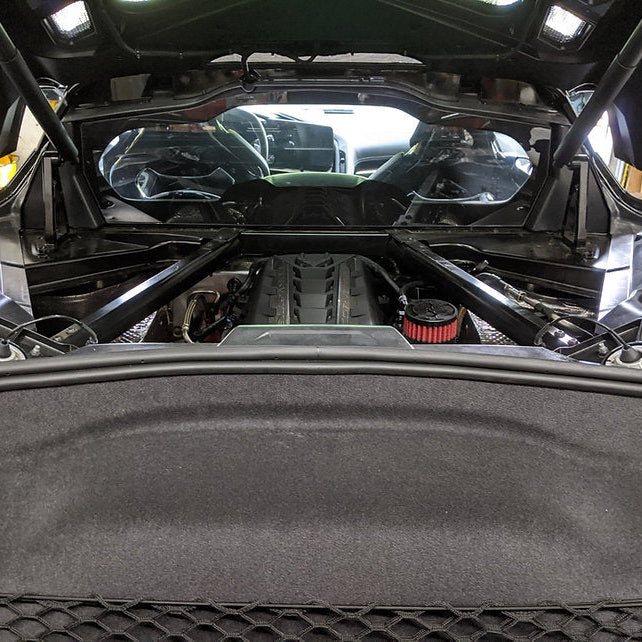 Installed under hood of 2023 Corvette C8 Z06 