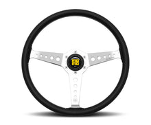 Load image into Gallery viewer, Momo California Steering Wheel 360 mm - Black Leather/White Stitch/Pol Spokes - Black Ops Auto Works