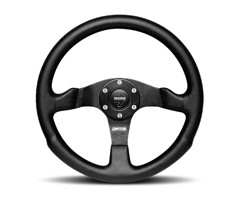 Momo Competition Steering Wheel 350 mm - Black AirLeather/Black Spokes - Black Ops Auto Works