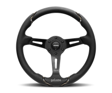 Load image into Gallery viewer, Momo Gotham Steering Wheel 350 mm - Black Leather/Black Spokes - Black Ops Auto Works