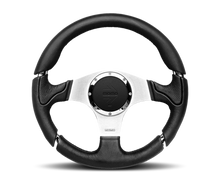 Load image into Gallery viewer, Momo Millenium Steering Wheel 350 mm - Black Leather/Black Stitch/Brshd Spokes - Black Ops Auto Works